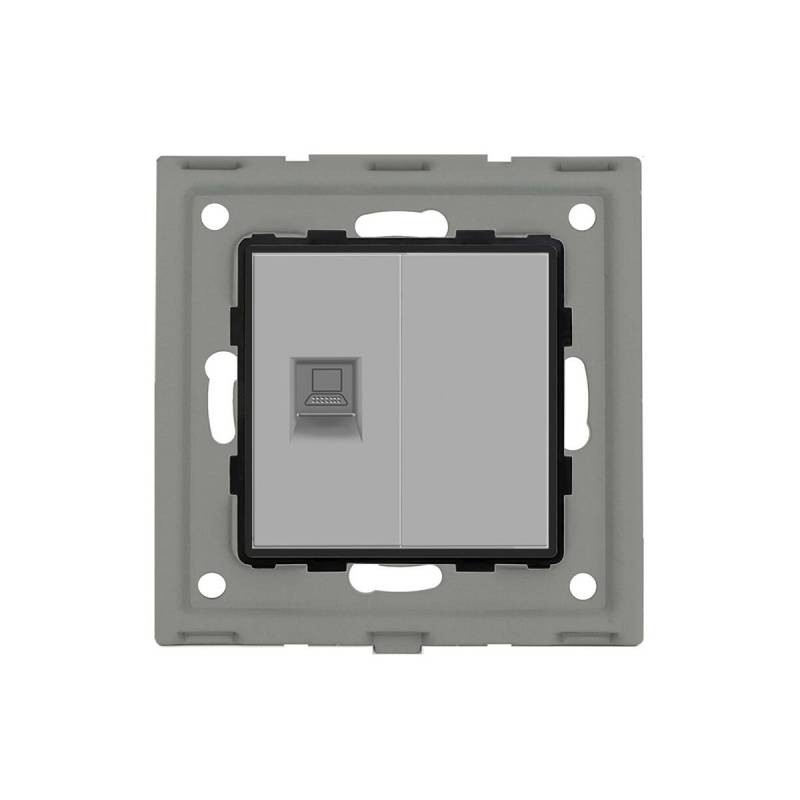 Conector Red RJ45, CAT 6 + tapa gris - XauenBatt Iluminación