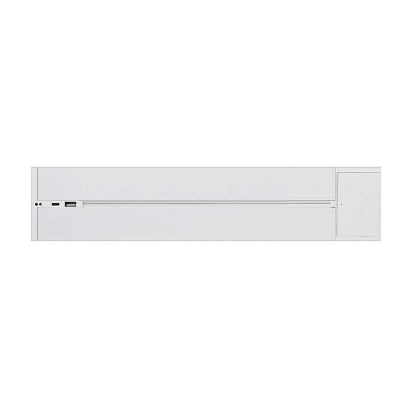 Carril base con interruptor 32A, cargador USB A+C+C, 40cm, blanco - XauenBatt Iluminación