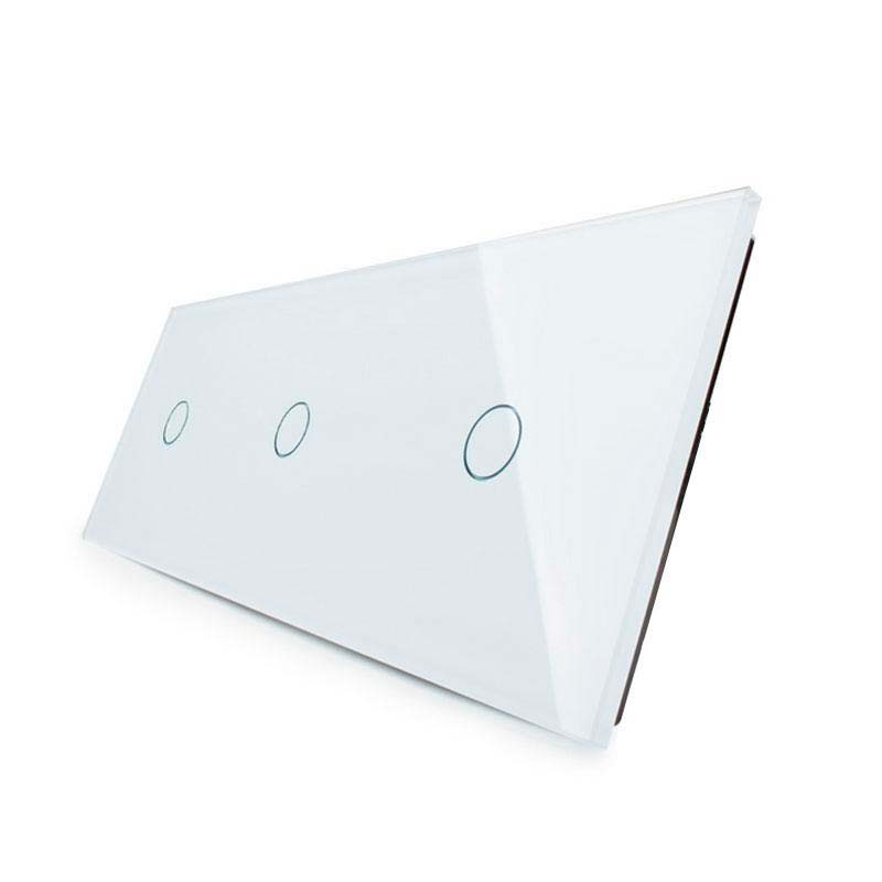 Frontal 3x cristal blanco, 3 botones LIVOLO - XauenBatt Iluminación