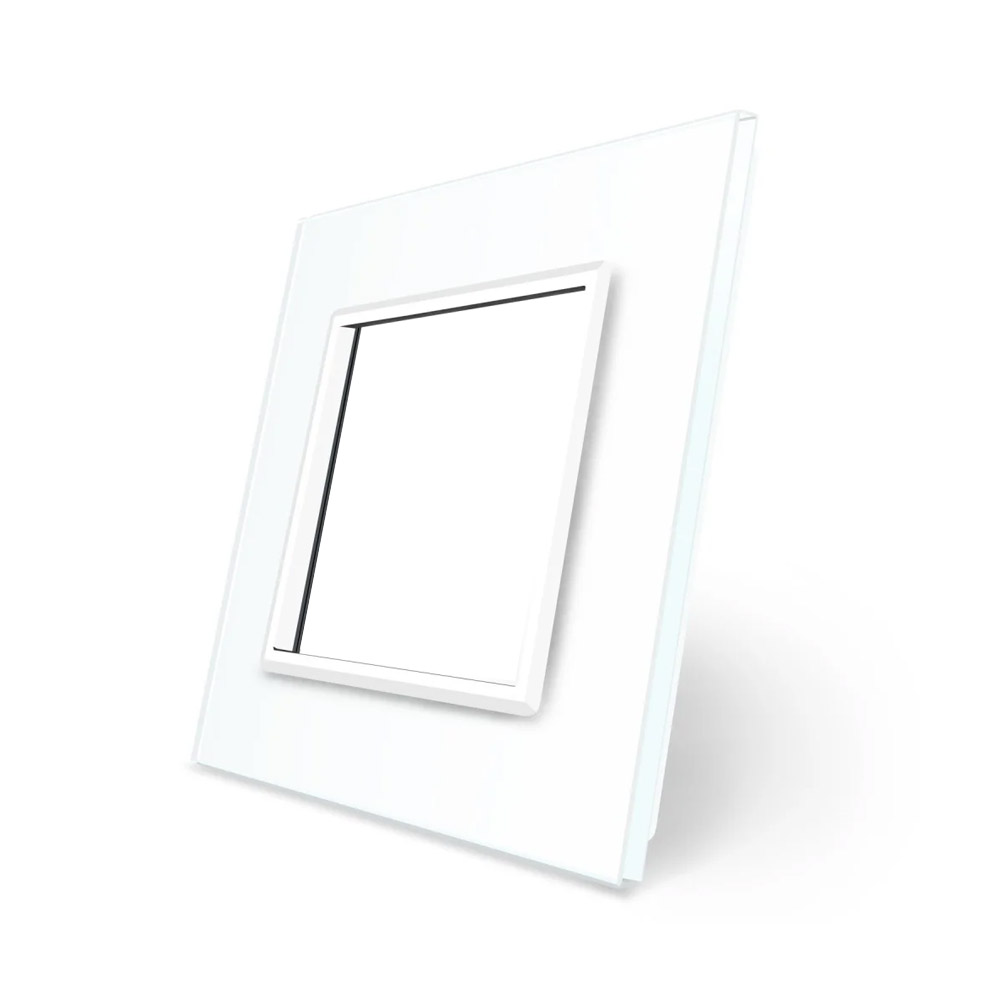 Frontal cristal blanco 1x hueco LIVOLO - XauenBatt Iluminación