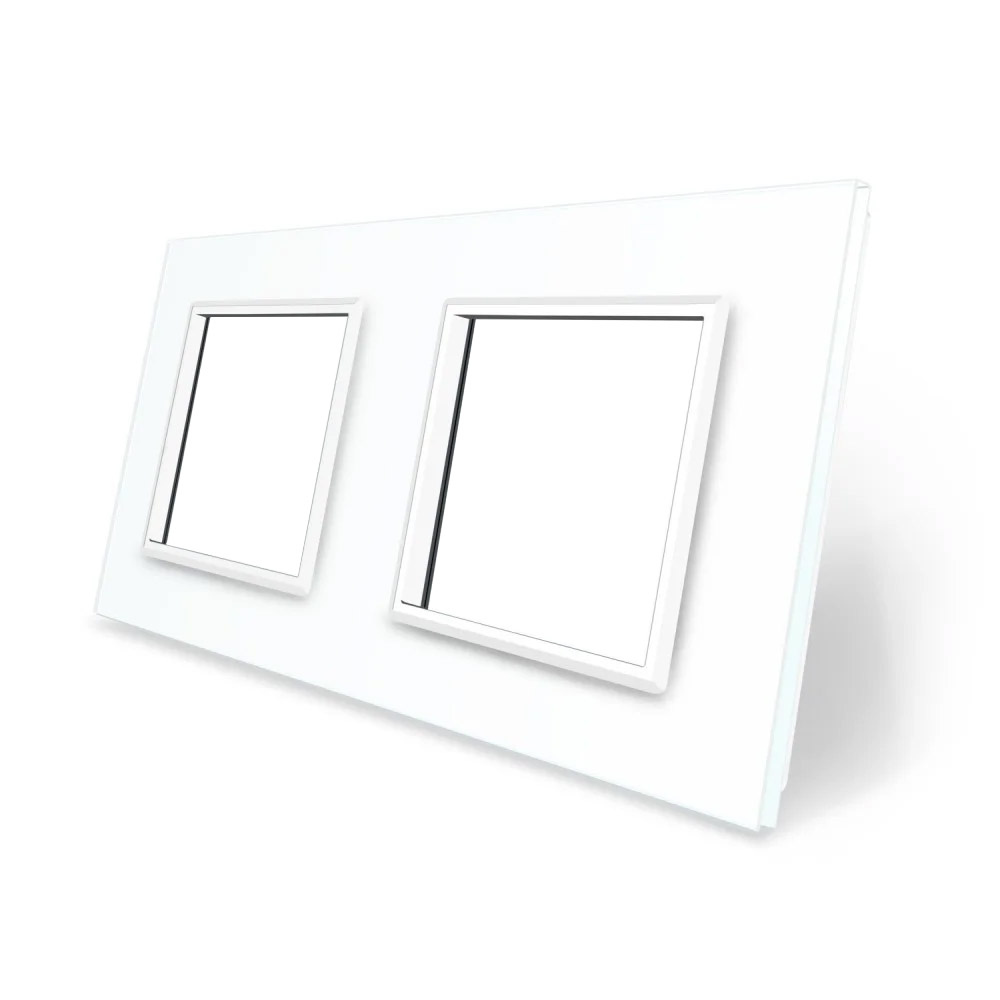 Frontal cristal blanco 2x huecos LIVOLO - XauenBatt Iluminación