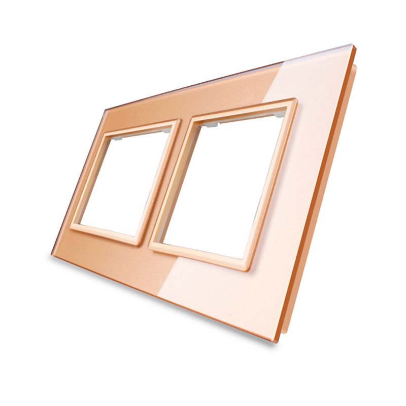 Frontal cristal golden 2x huecos LIVOLO - XauenBatt Iluminación
