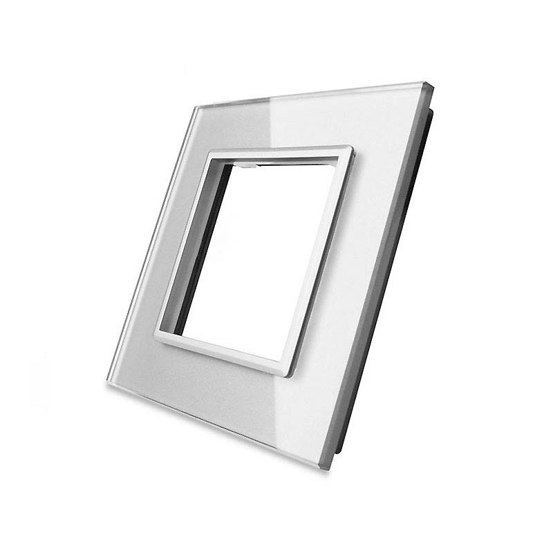 Frontal cristal gris 1x hueco LIVOLO - XauenBatt Iluminación