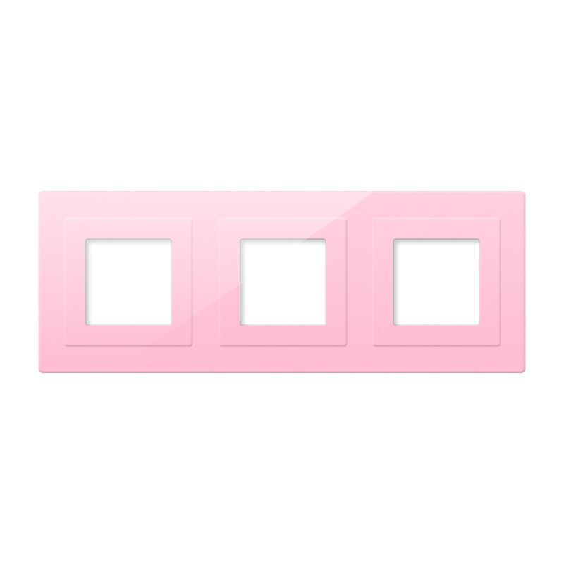 Frontal cristal rosa 3x huecos LIVOLO - XauenBatt Iluminación