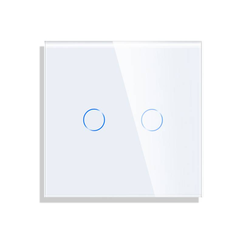 Frontal cristal blanco KOOB 2 botones, 1 Módulo - XauenBatt Iluminación