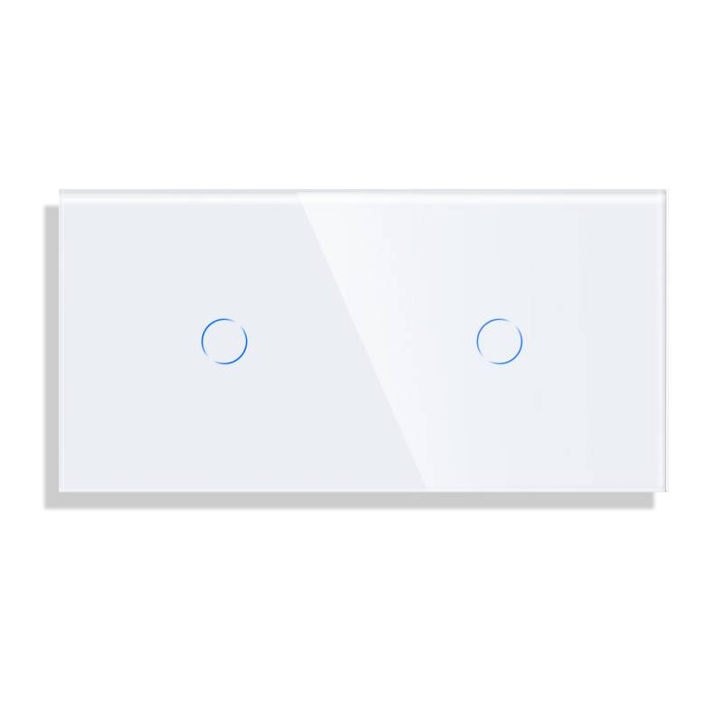 Frontal cristal blanco KOOB 2 botones, 2 Módulos - XauenBatt Iluminación