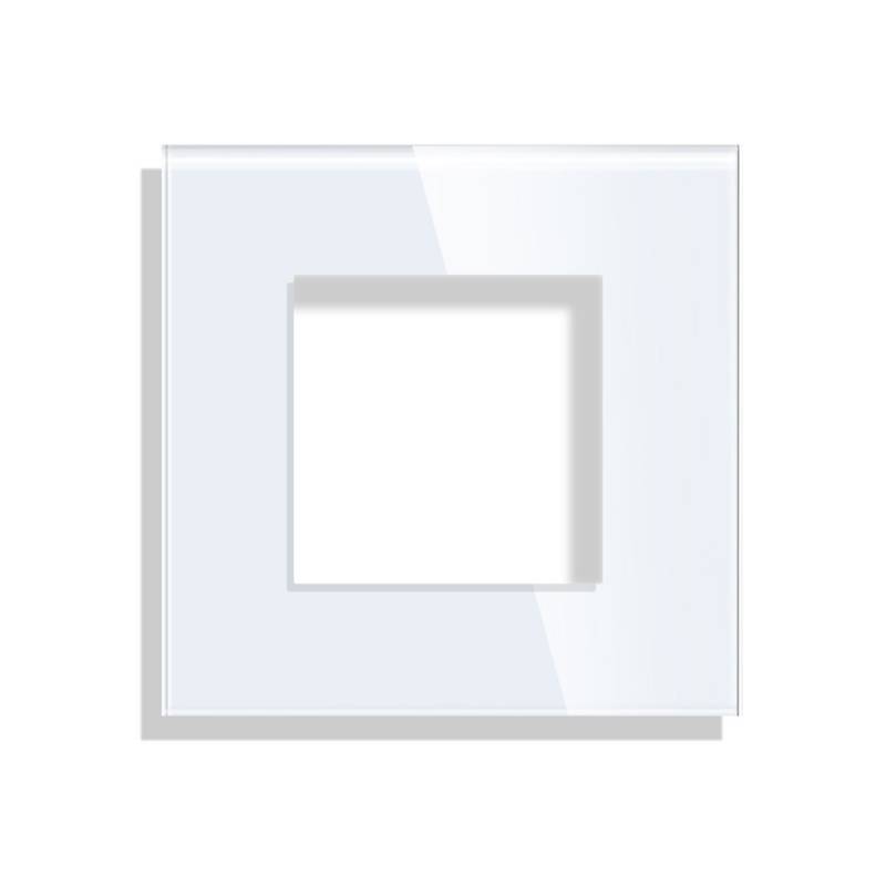 Frontal socket cristal blanco KOOB, 1 Módulo - XauenBatt Iluminación