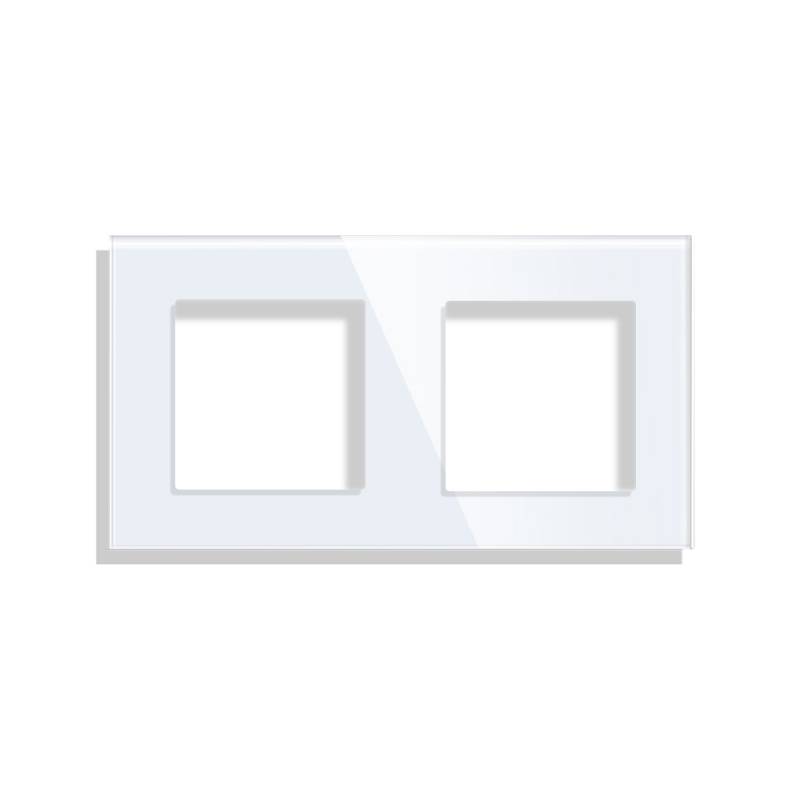 Frontal socket cristal blanco KOOB, 2 Módulos - XauenBatt Iluminación