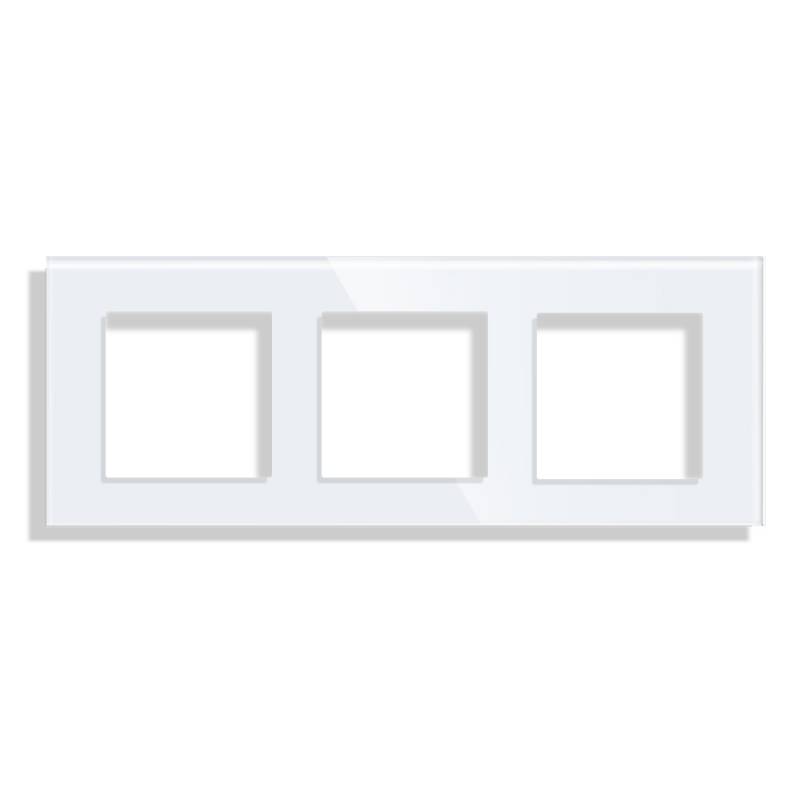 Frontal socket cristal blanco KOOB, 3 Módulos - XauenBatt Iluminación