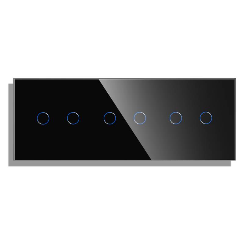 Frontal cristal negro KOOB 6 botones, 3 Módulos - XauenBatt Iluminación