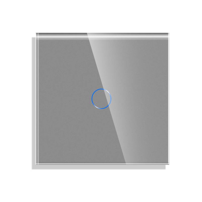 Frontal cristal gris KOOB 1 botón, 1 Módulo - XauenBatt Iluminación