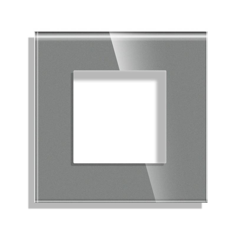 Frontal socket cristal gris KOOB, 1 Módulo - XauenBatt Iluminación