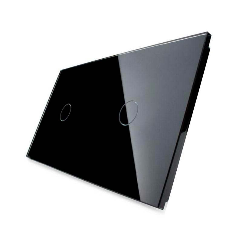 Frontal 2x cristal negro, 2 botones LIVOLO - XauenBatt Iluminación