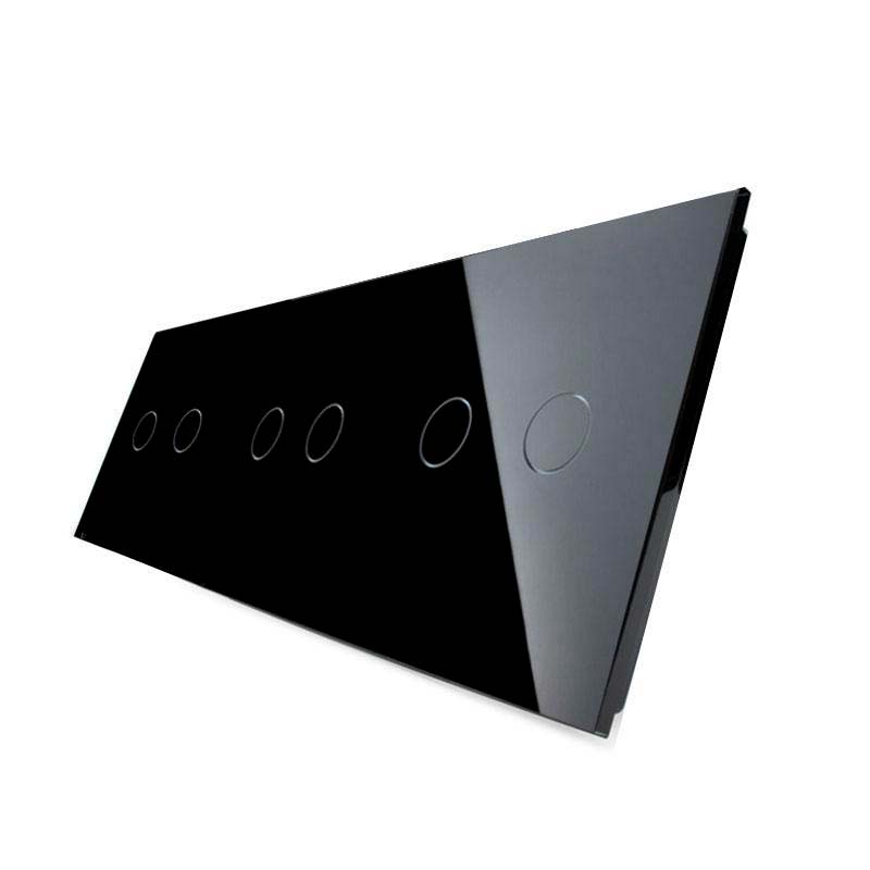 Frontal 3x cristal negro, 6 botones LIVOLO - XauenBatt Iluminación