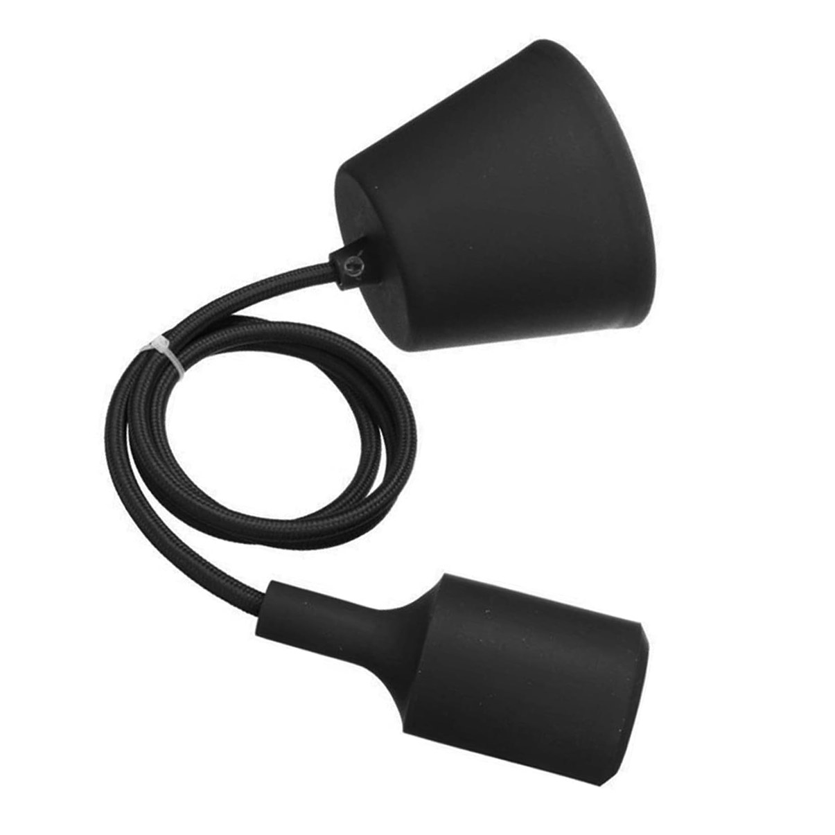 Montura con portalámparas E27, 1m, Negro - XauenBatt Iluminación