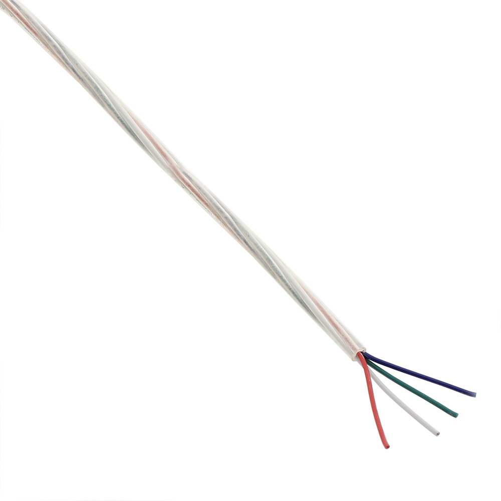 Cable redondo transparente 4x0,50mm RGB, 1m - XauenBatt Iluminación