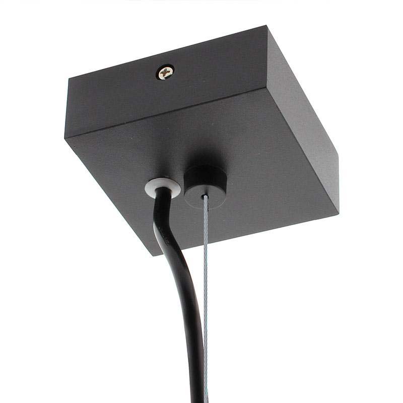 Kit suspensión cuadrado negro, 80x80mm - XauenBatt Iluminación