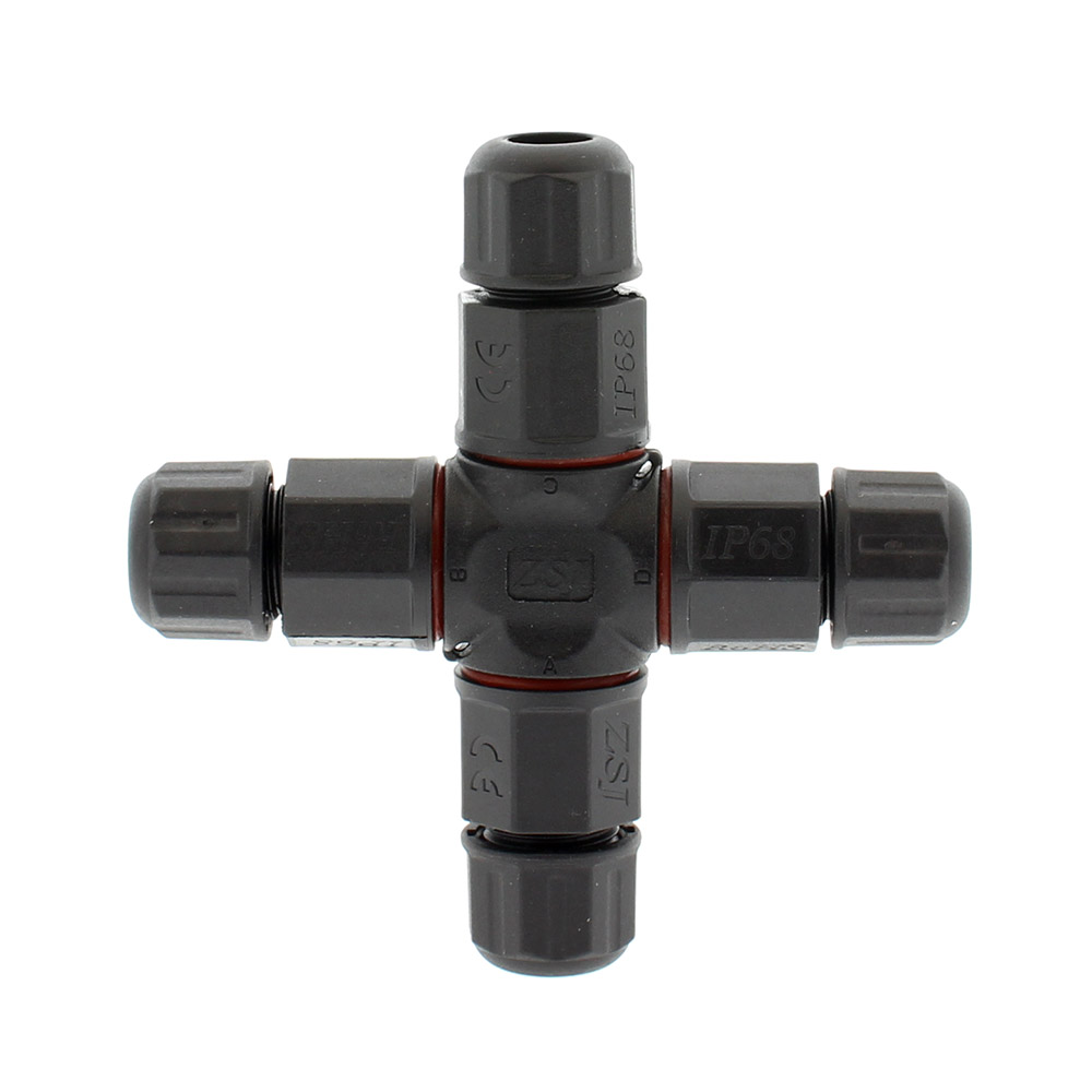 Conector X IP68, 100mm, Ø10-6mm, 3 cables 0.5-2.5mm2, 16A - XauenBatt Iluminación