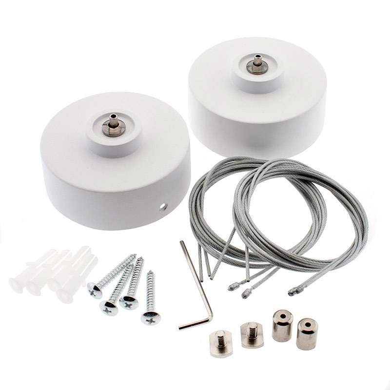 Kit doble suspensión redondo blanco, Ø75mm - XauenBatt Iluminación
