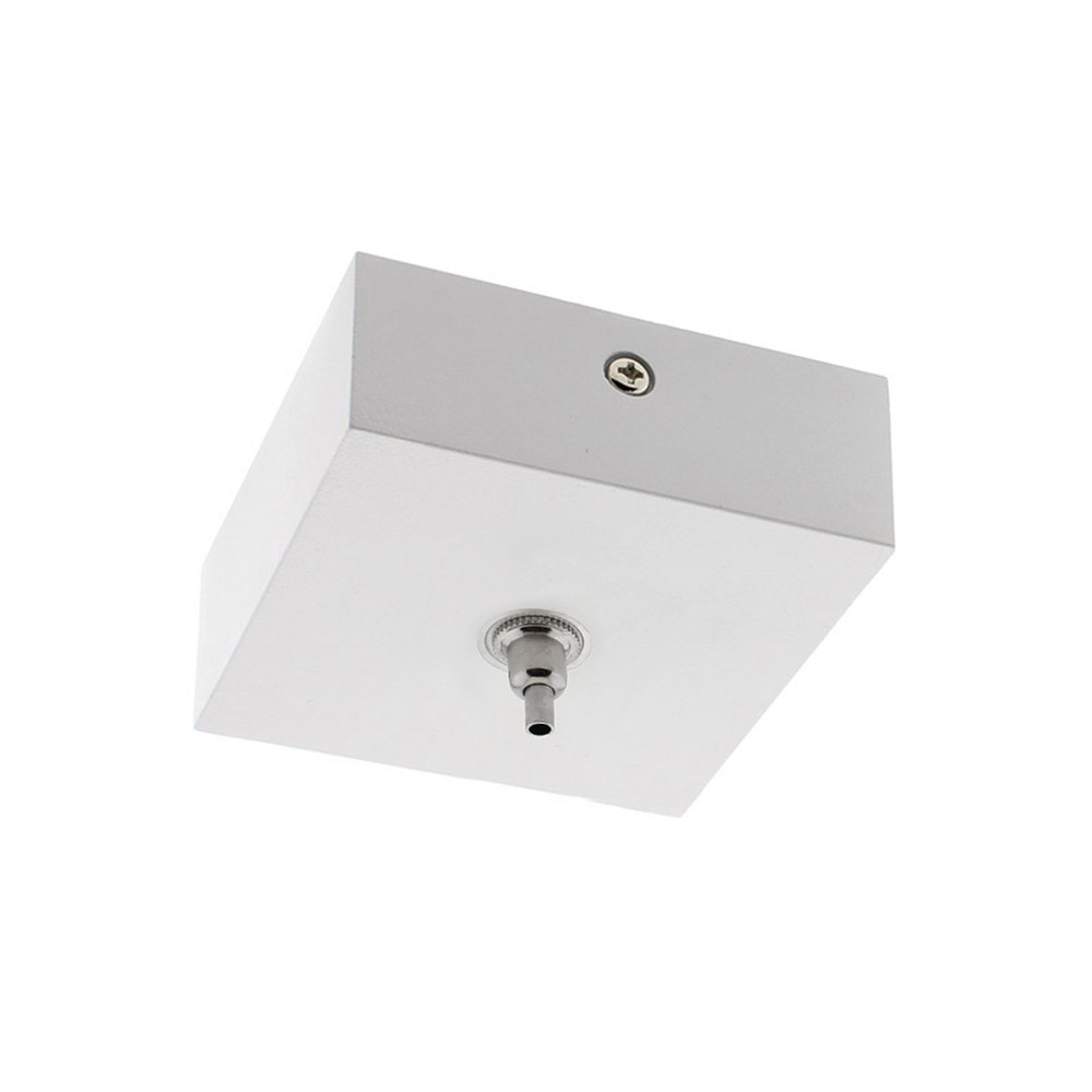 Florón cuadrado blanco, 80x80mm, Ø3mm - XauenBatt Iluminación