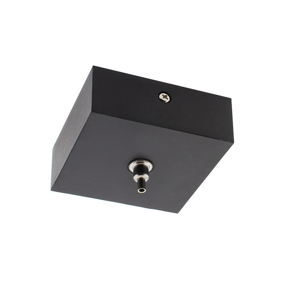 Florón cuadrado negro, 80x80mm, Ø3mm - XauenBatt Iluminación