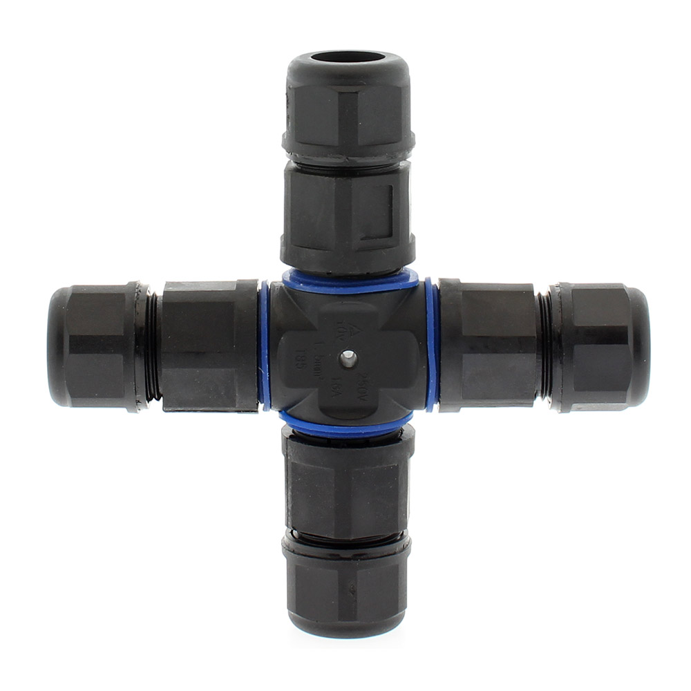 Conector X IP68, 110mm, Ø12-6mm, 3 cables 0.5-2.5mm2, 16A - XauenBatt Iluminación