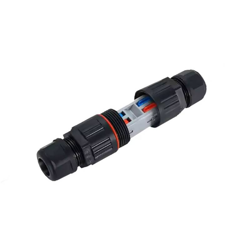 Conector I IP68, 80mm, Ø30mm, 2 cables 0.5-2.5mm2, 16A, conectores rápidos - XauenBatt Iluminación