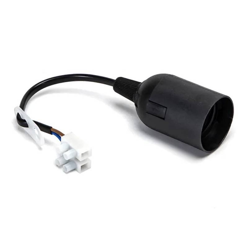 Portalámparas casquillo E27 negro con cable - XauenBatt Iluminación