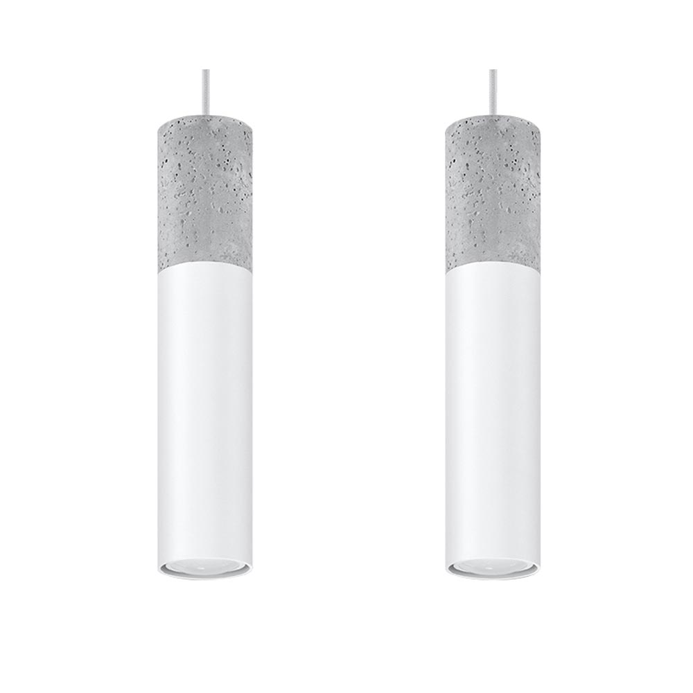 Lámpara colgante BORGIO 2 Blanca, GU10 - XauenBatt Iluminación