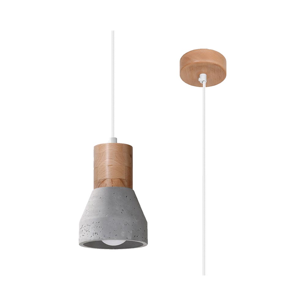 Lámpara colgante QUBIC Gris, E27 - XauenBatt Iluminación