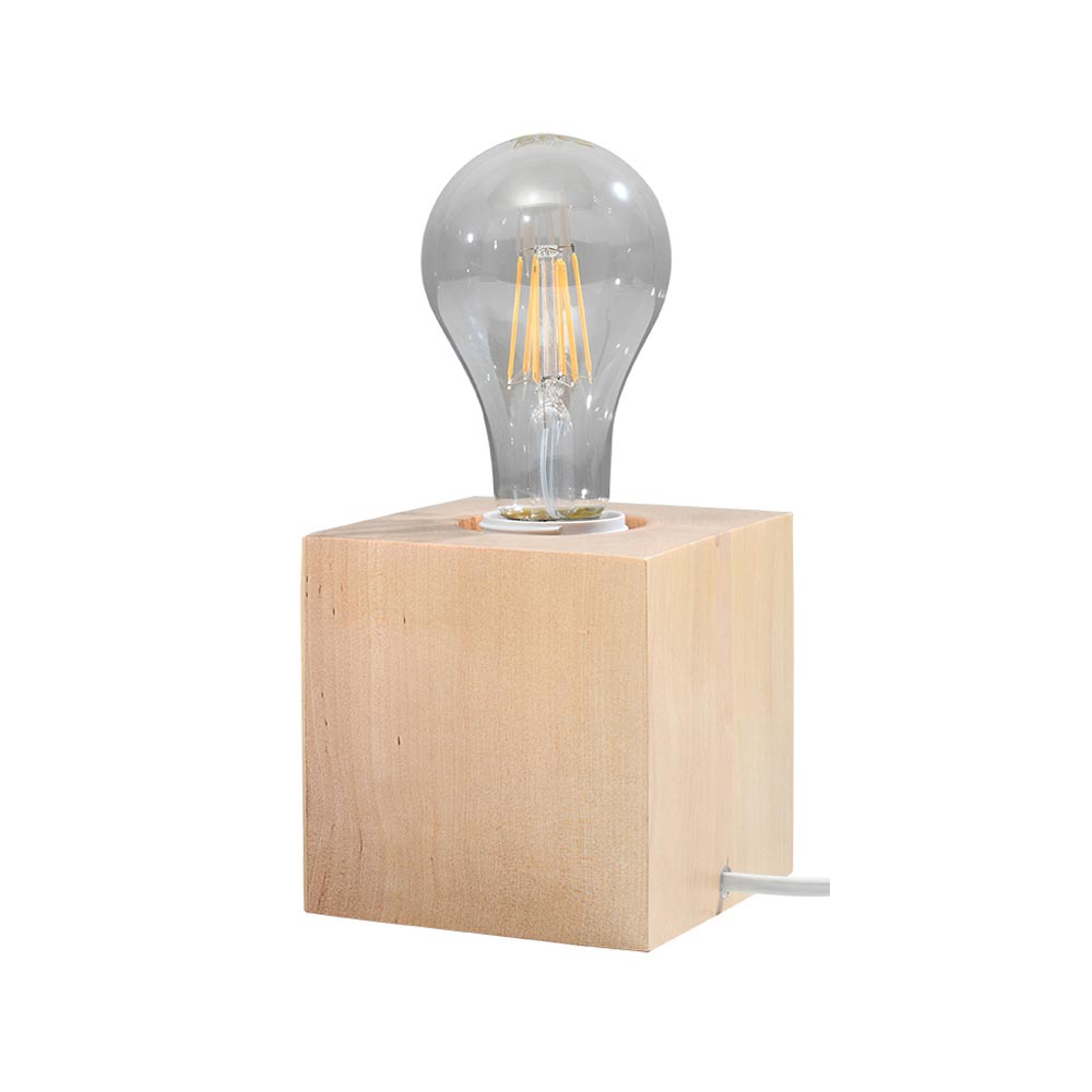 Lámpara de Madera para Mesa ARIZ, E27 - XauenBatt Iluminación