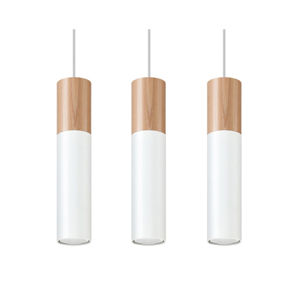 Lámpara colgante PABLO 3 blanca, GU10 - XauenBatt Iluminación