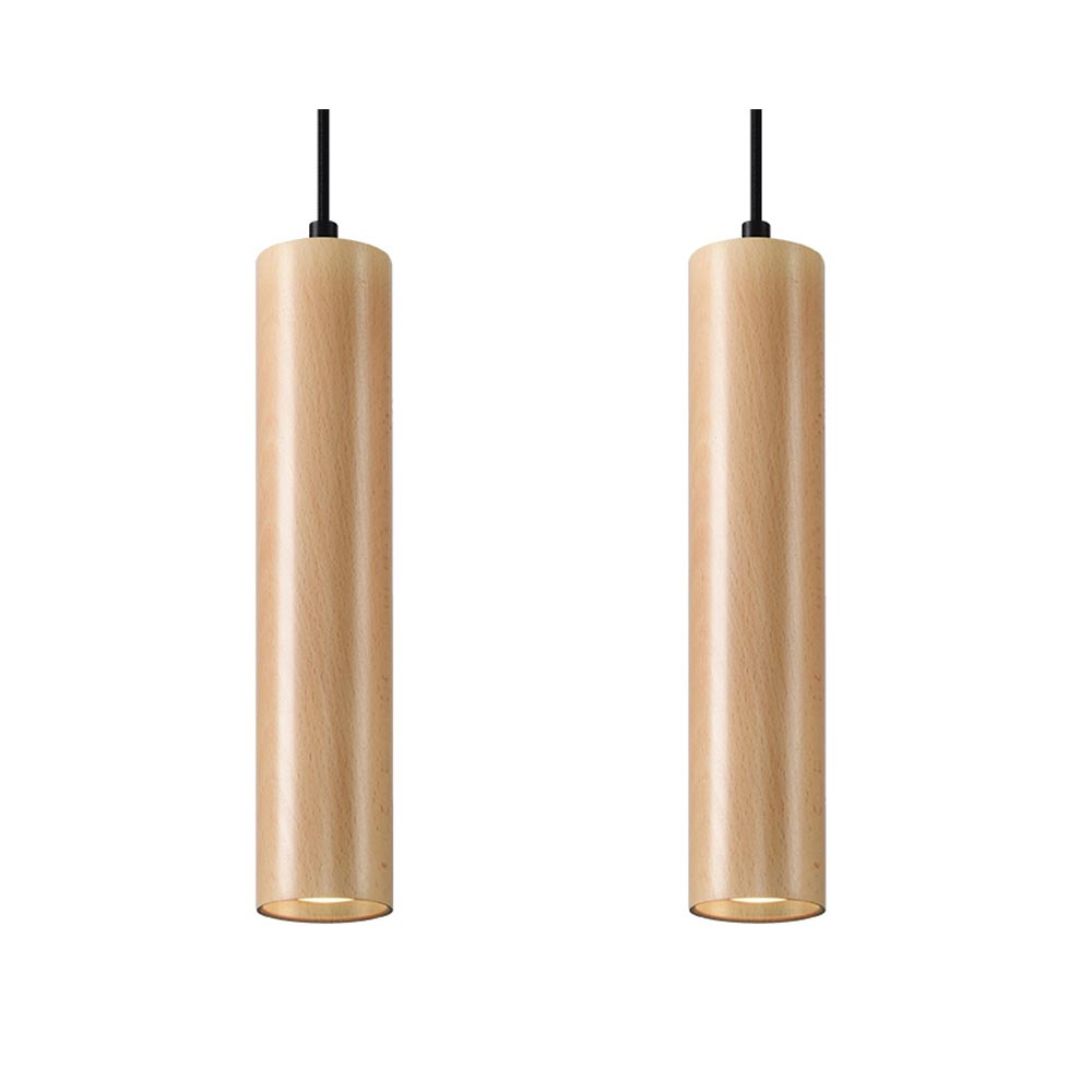 Lámpara colgante de Madera LINO 2, GU10 - XauenBatt Iluminación