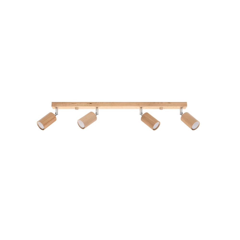 Aplique de techo BERG 4, madera natural, GU10 - XauenBatt Iluminación