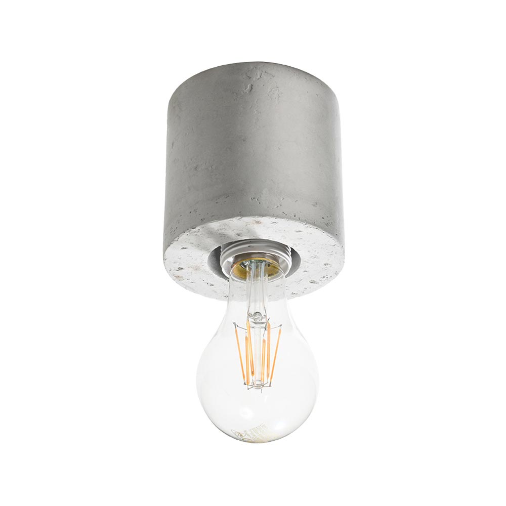 Lámpara de hormigón para techo SALGADO, E27 - XauenBatt Iluminación