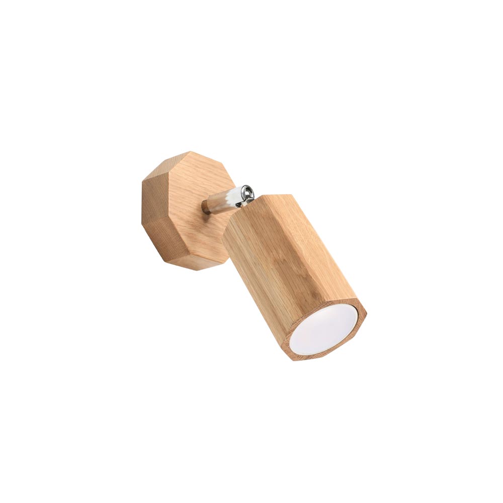 Aplique de pared ZEKE, roble, GU10 - XauenBatt Iluminación