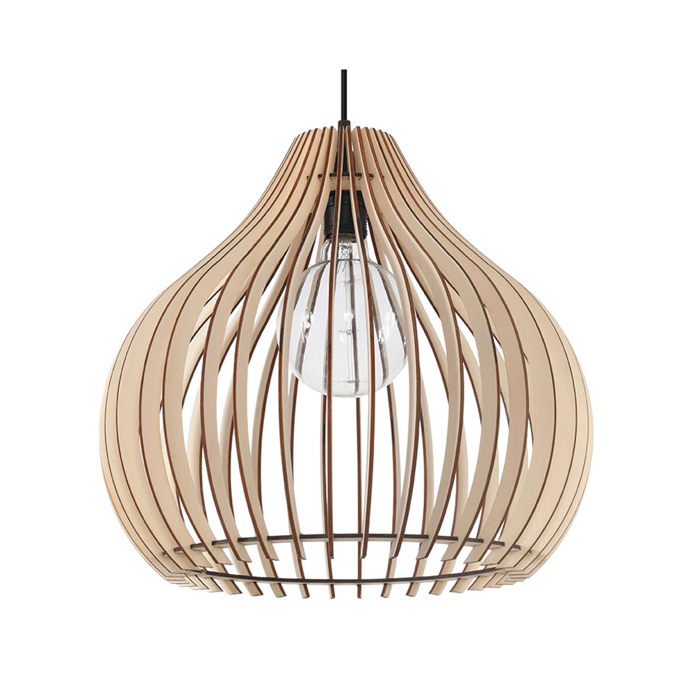 Lámpara colgante de Madera APRILLA, E27 - XauenBatt Iluminación
