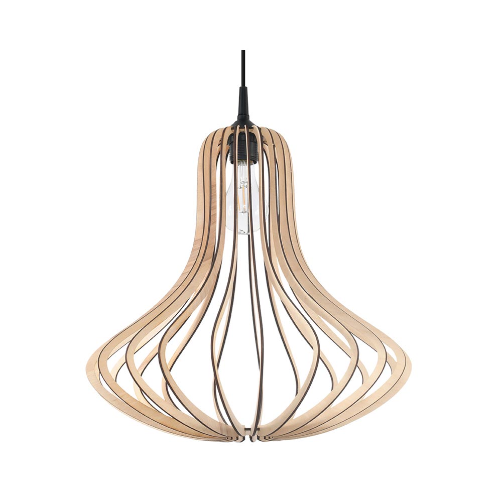 Lámpara colgante de madera ELZA, E27 - XauenBatt Iluminación