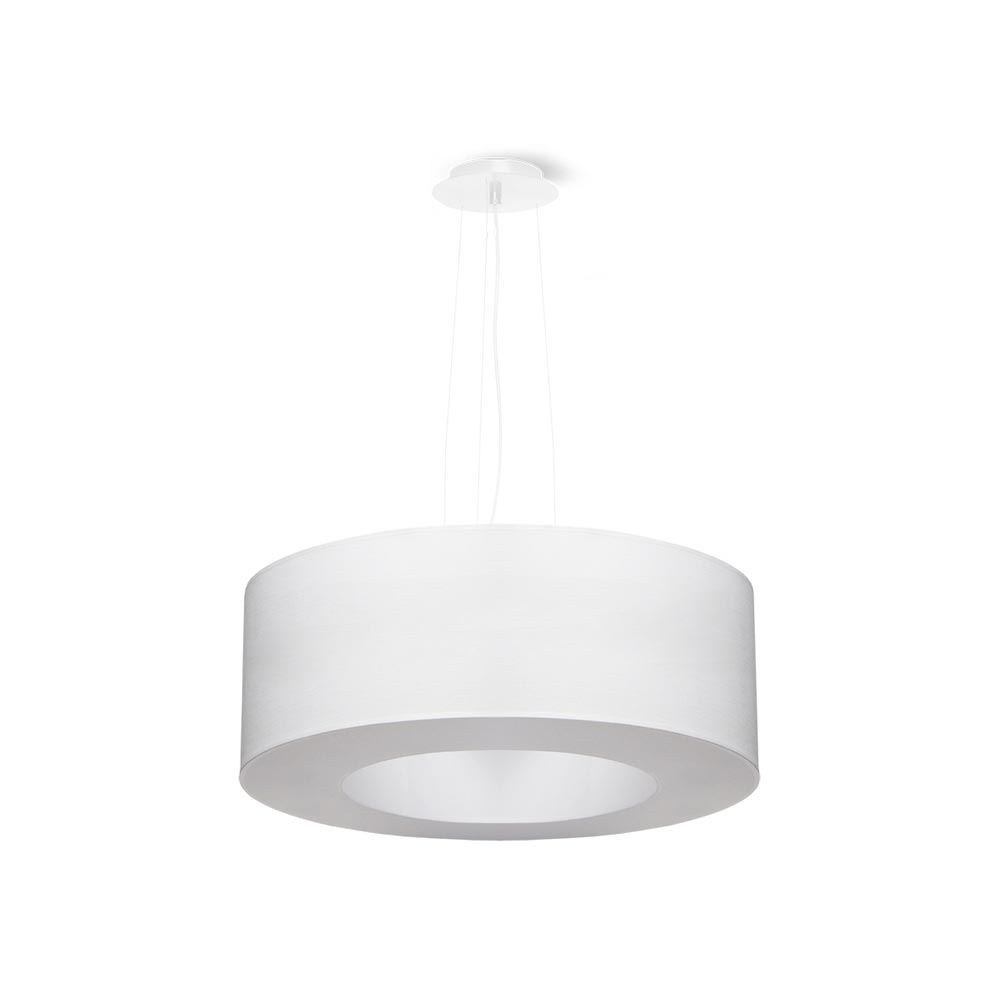 Lámpara suspendida SATURNO 50 blanca, E27 - XauenBatt Iluminación