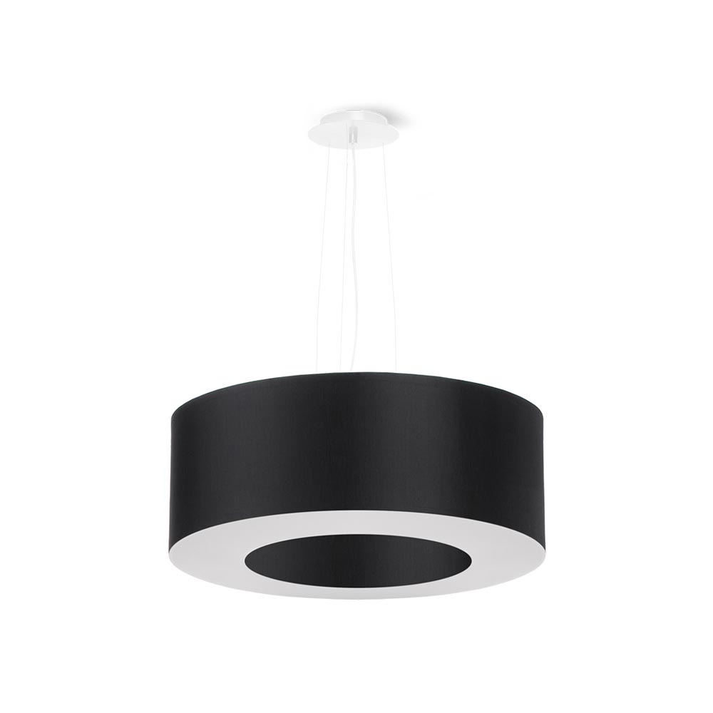 Lámpara suspendida SATURNO 50 negra, E27 - XauenBatt Iluminación