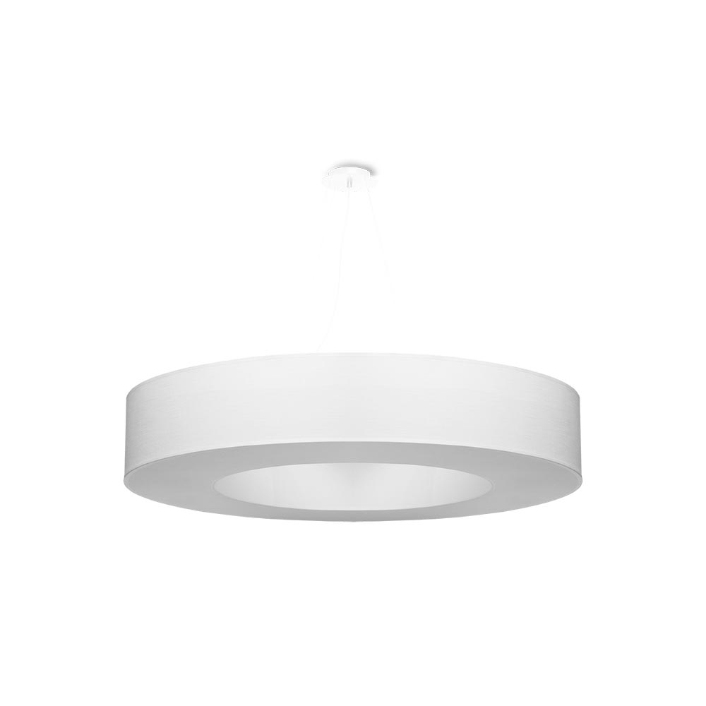 Lámpara suspendida SATURNO 90 blanca, E27 - XauenBatt Iluminación