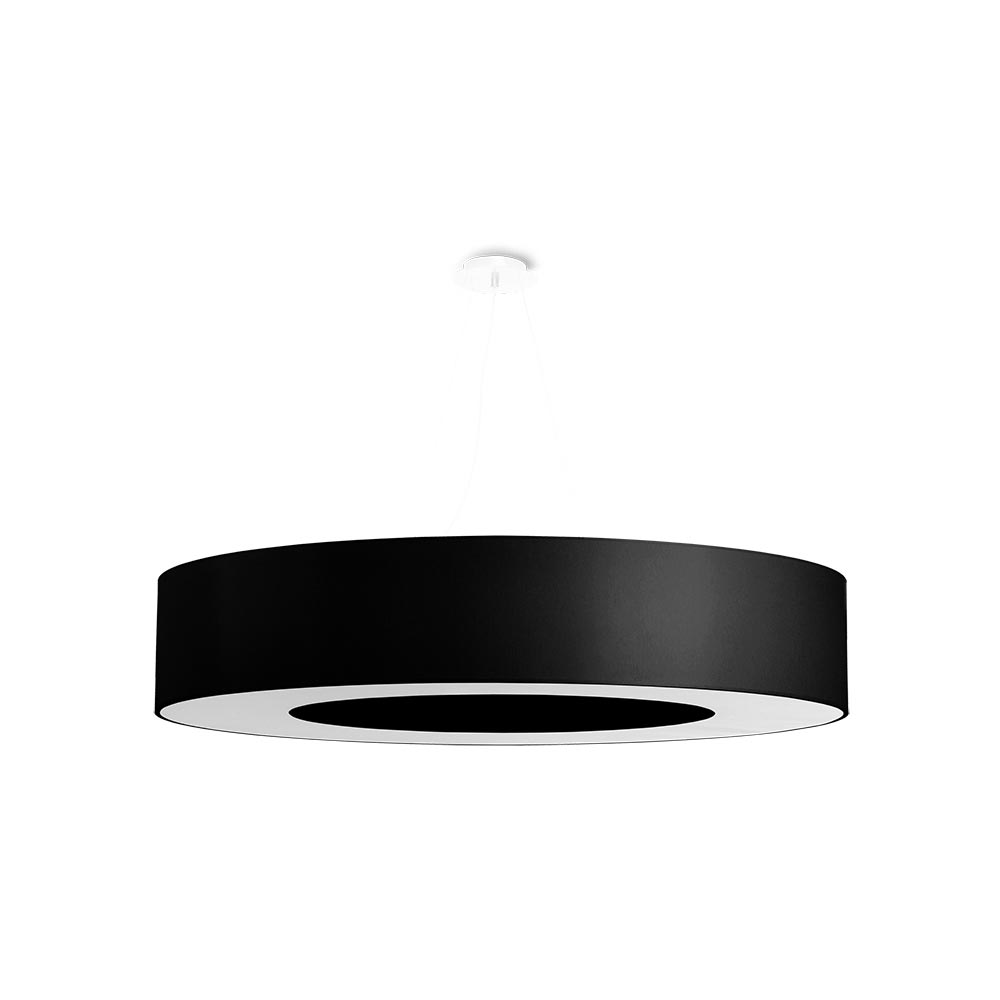 Lámpara suspendida SATURNO 90 negra, E27 - XauenBatt Iluminación