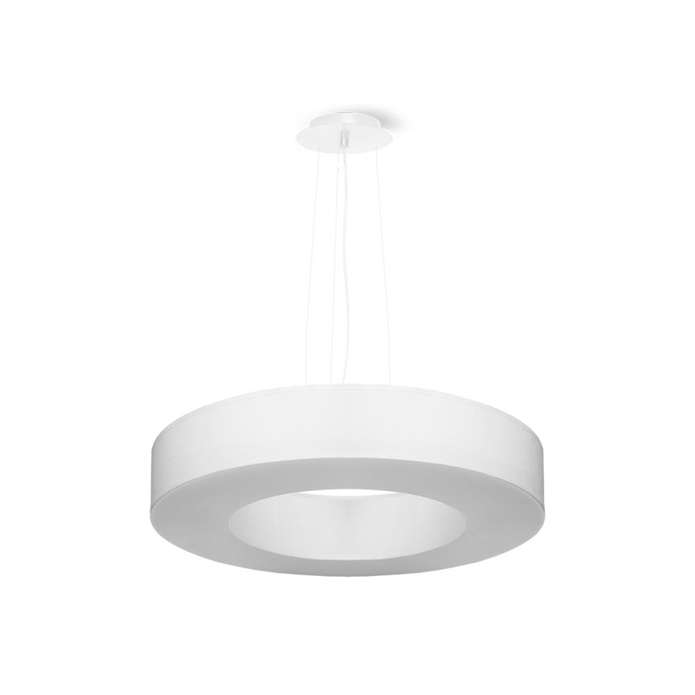 Lámpara suspendida SATURNO SLIM 50 blanca, E27 - XauenBatt Iluminación