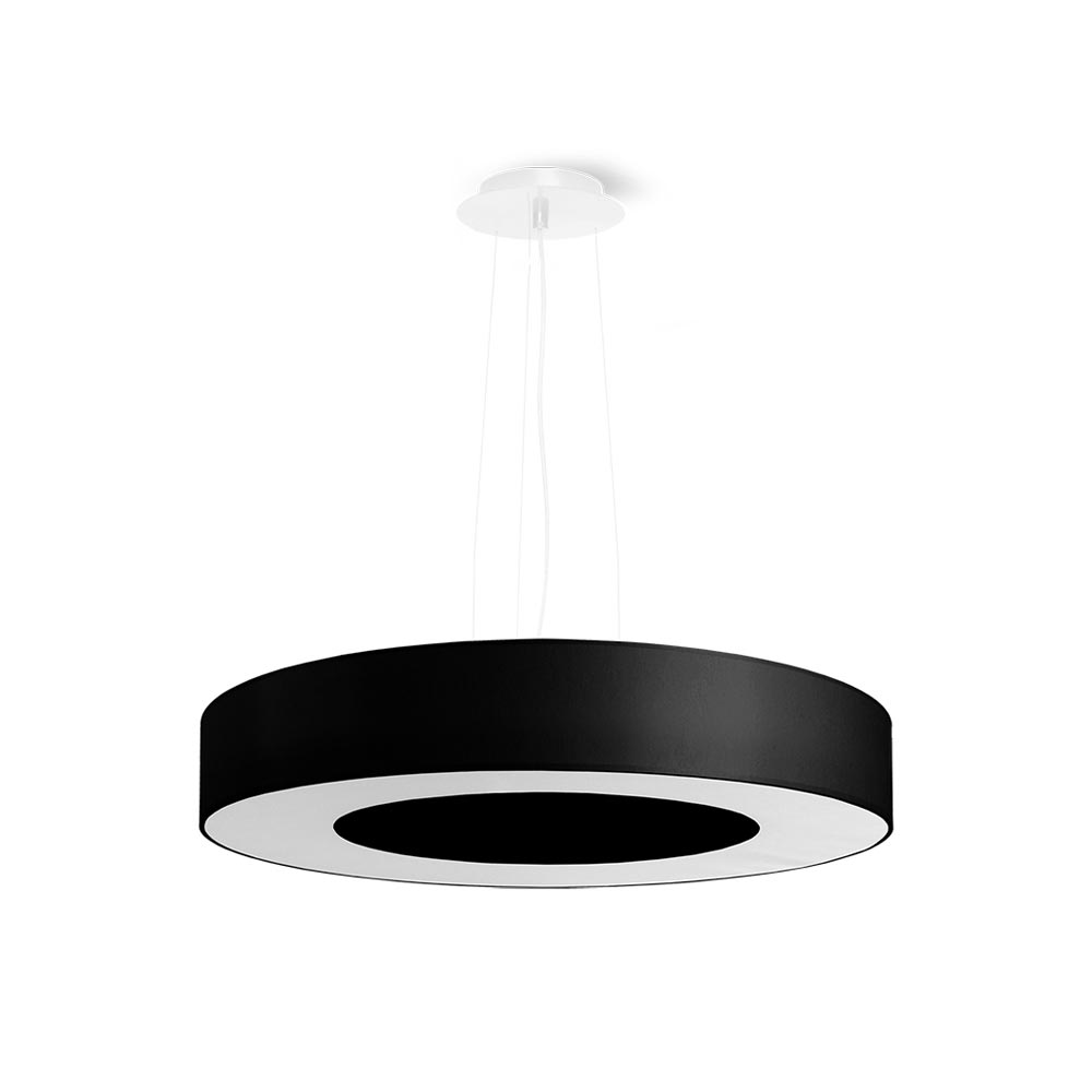 Lámpara suspendida SATURNO SLIM 50 negra, E27 - XauenBatt Iluminación