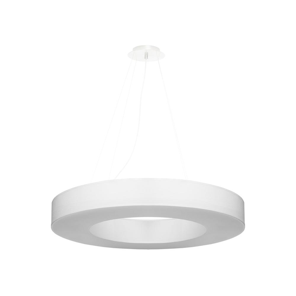 Lámpara suspendida SATURNO SLIM 70 blanca, E27 - XauenBatt Iluminación