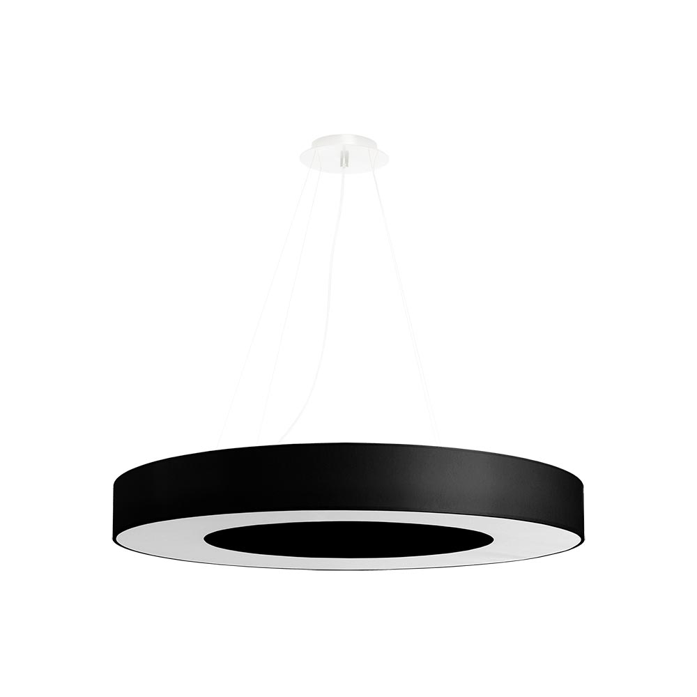 Lámpara suspendida SATURNO SLIM 70 negra, E27 - XauenBatt Iluminación