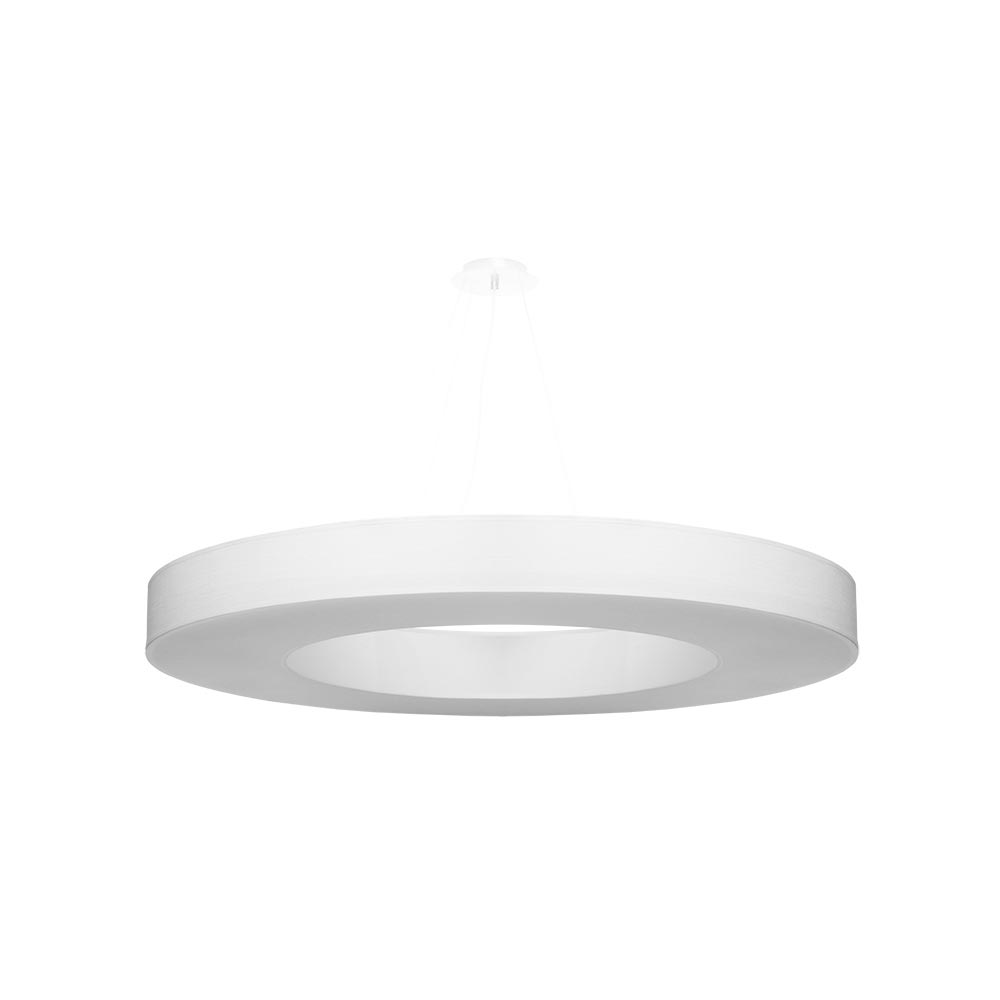Lámpara suspendida SATURNO SLIM 90 blanca, E27 - XauenBatt Iluminación