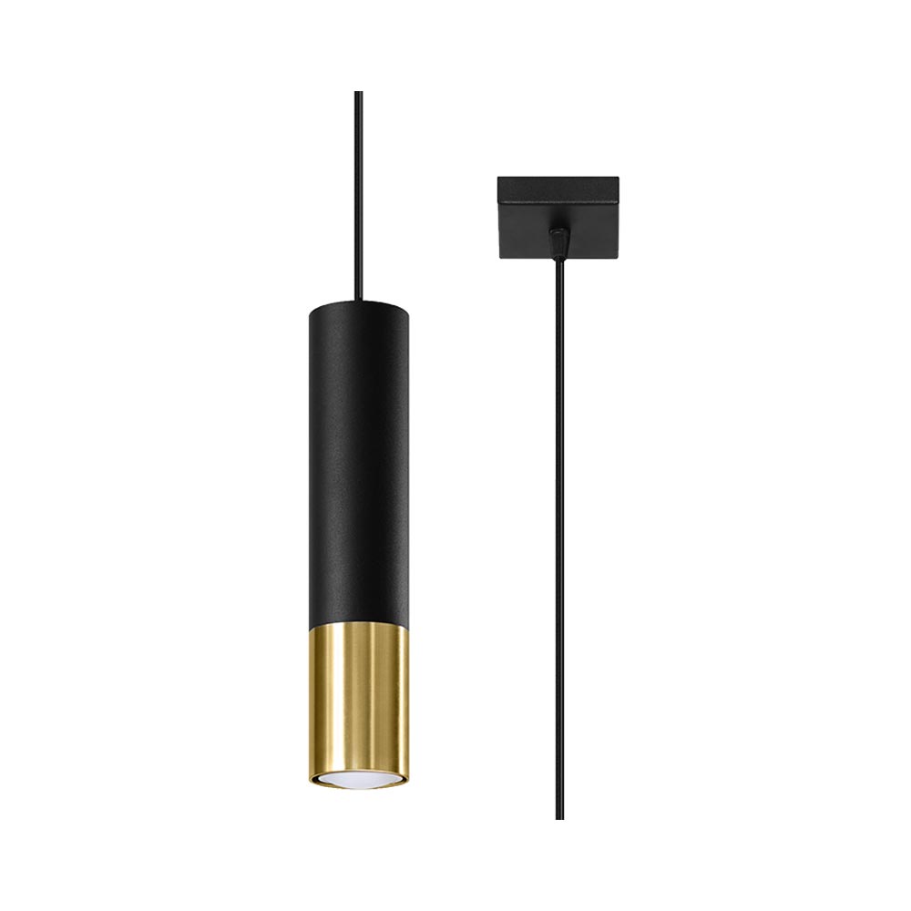 Lámpara de techo LOOPEZ 1 negro, GU10/dorado - XauenBatt Iluminación
