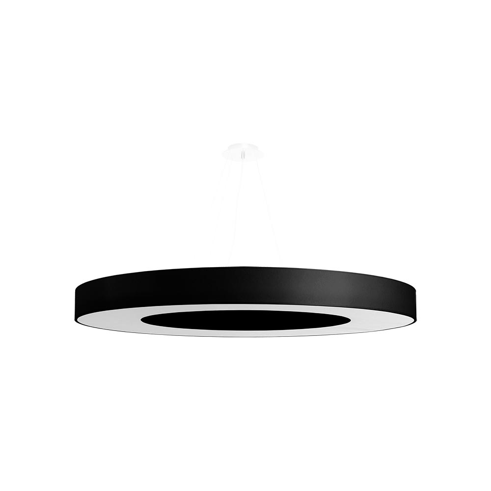 Lámpara suspendida SATURNO SLIM 90 negra, E27 - XauenBatt Iluminación