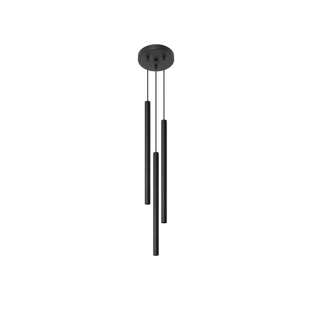 Lámpara de techo PASTELO 3P negra, G9 - XauenBatt Iluminación